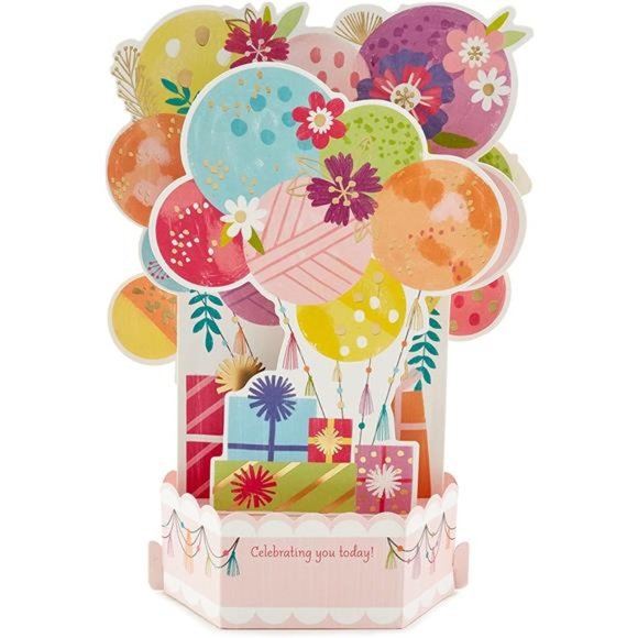 Paper Wonder Pop Up Birthday Card (Mylar Balloon Explosion) - Picture 3 of 6